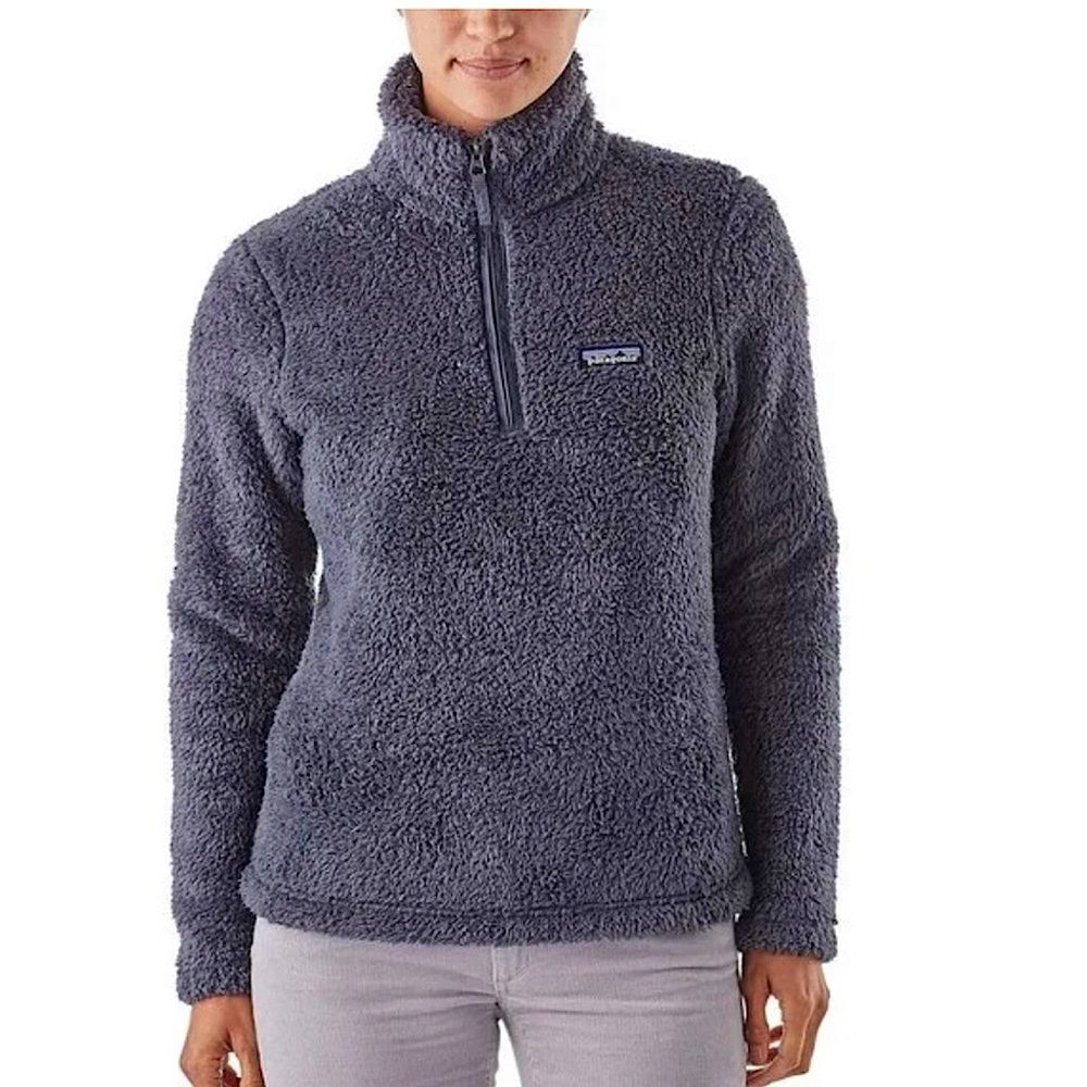 Patagonia Women's Los Gatos 1/4-Zip Fleece Pullover Gray XS Teddy Soft Warm Cozy